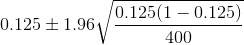 10.125(1-0.125) 0.125 +1.964/ | 400