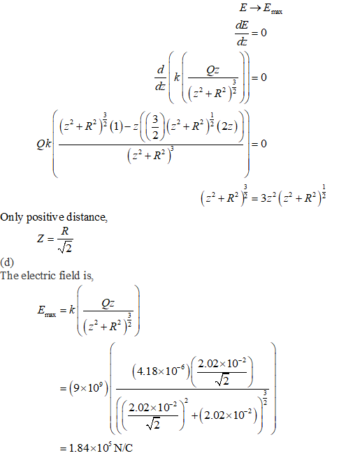 2 Ok Only positive distance, The electric field is, Q- ((-2+R2 (4.18 10) 2.02x102 (9% 10% y2_J +(2.02×10%) 1.84 x 105 NC