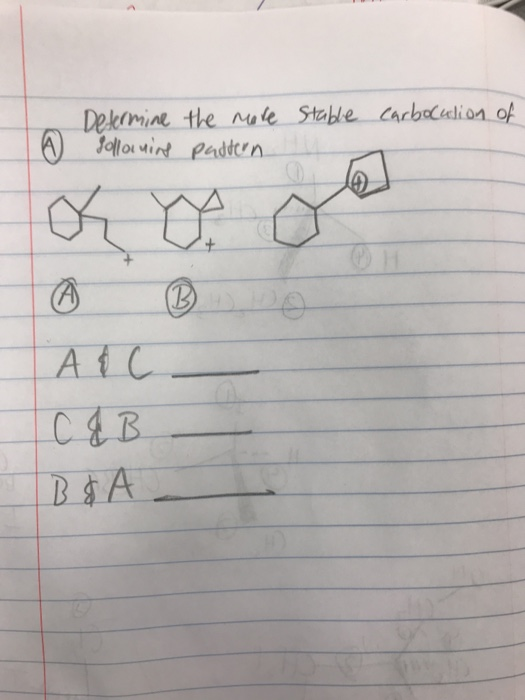 stable carbocution of Determine golloning the more pattern AIC - C&B B & A