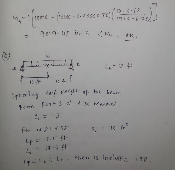 Ma =/10000 - 10.00 – 0. 7850 *176)( 10 -6.748 W الحداد B 7107 9029.45 inck (Mo Lp LLL Lr, there is in elastic LTB. 10 -6.78 1