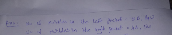 Ans. No.of Mohbles80 the left pockdこ56, 4w No.of Hahble亼tn the γ«H pockee Ehb, 5w ms: