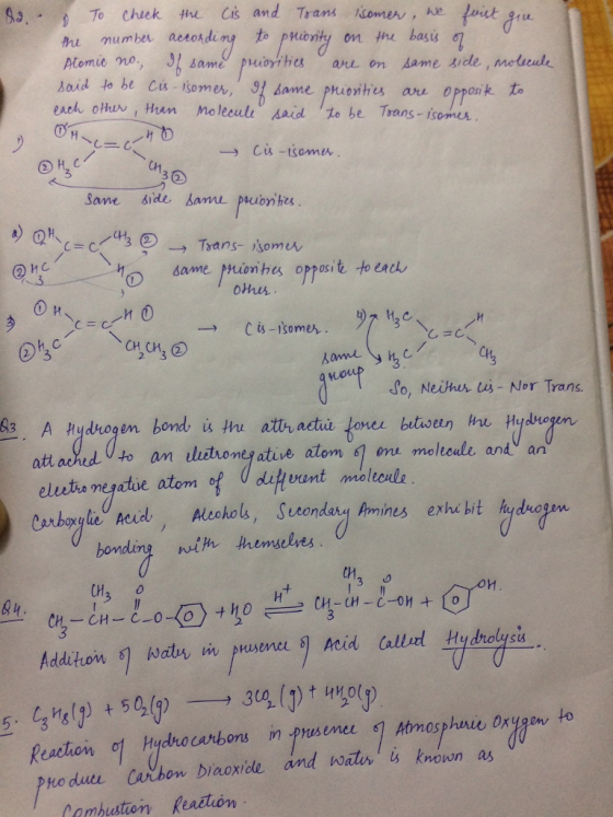 Cis and Trans komer, Ae ీ S.3. To Chuek the to on the basu mumber plomie no, same poyihes aid to be Cis isomeh, bame phuonihe