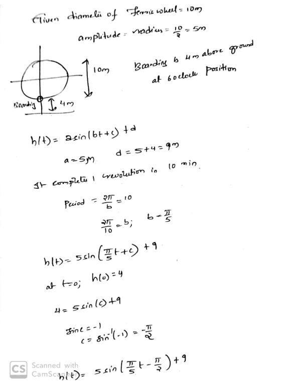 Cliven diamelü of framis wheel = 10m amplitude - madines = 10-50 ground 1 iom - Boarding a Boarding a umabore at boclock posi