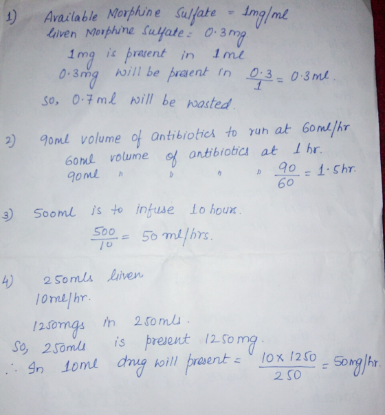 Available Morphin e sulfate Liven Morphine suyate 0.3mp is prasent in 1 mt 1mg 0-8 mg so, 0.7 ml will be wasted. will be prae