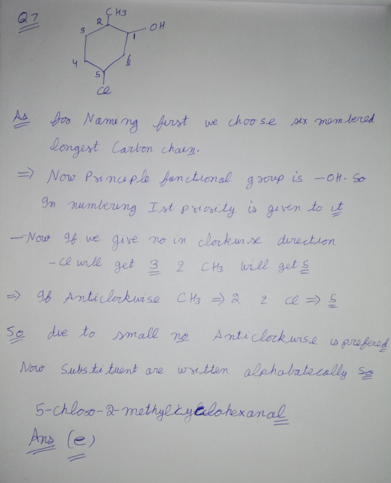 af Hz - OH bor Name ng first we choose six membered longest Carbon chain. = Now Paineple fonctional group is - OH. So In numb