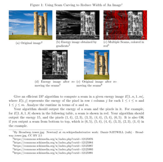 Figure 1: Using Seam Carving to Reduce Width of An Image! (a) Original image (b) Energy image obtained by gradients (c) Multi