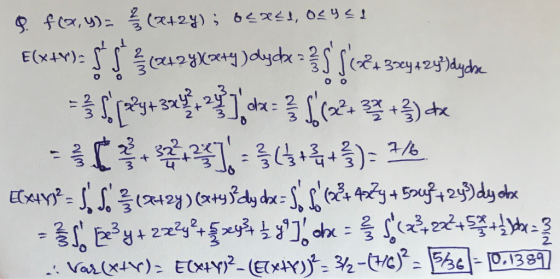 (4 Oㅇ . Var(xr) Ey-(ETxY)32-c5-D.138