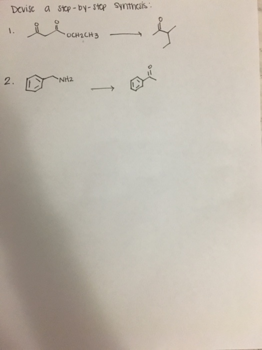 Dcvise a Stop-by-stop Synthcsis 0 OCH2 CH3 ,