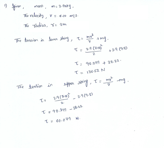 ver nan m 3.okq. wRt τ = 3.9(7.16) 2. +29) t299 +38.22 て 186.52 N The terhion in ㅙ01 Jstong , τ.mv.-mg T: 3.9(ะเ10) 3.9(9.8) 9- τ z 98-299-3802 60049 N