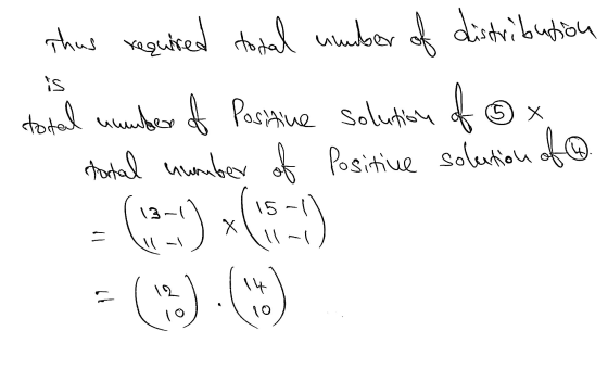 distribution Thus required is total number of total number of Postine solution of ② x total number of Positive solution of ()