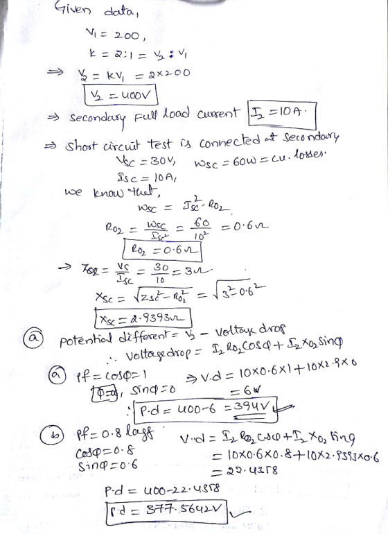 Tiven dato Vi 200 , → Secondary Fulf load curent |J-IOA shot ccut test connecdt Seco ndoy l 0 Potentiel diffoxenh