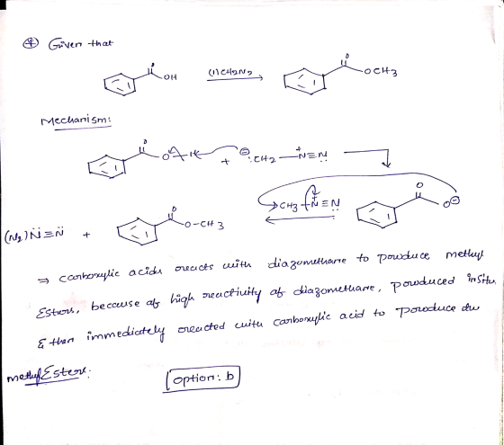 Given that Octa (O) CHUN, OCH3 OH Mechanism ofit + C CHANEM Scuz filoEN ACH -0-CH 3 (₂) NEN + reacts with in Sita = ccarboxyl
