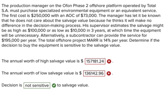 The production manager on the Ofon Phase 2 offshore platform operated by Total S.A. must purchase specialized environmental e