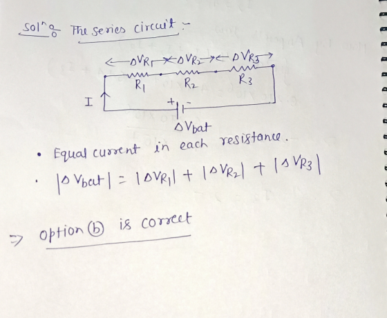 Solna The series circuit - DVR*D VR2 TE DVR 37 RI R2 R3 + T DVbat • Equal current in each resistance lovbut I = IovRl+ 10 Vee