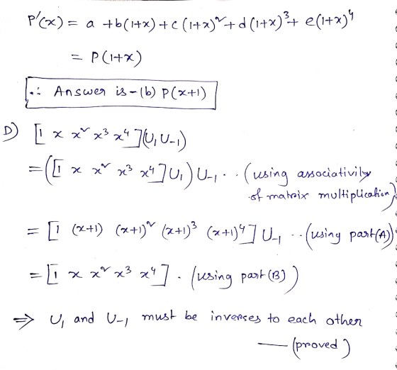 ˊ ㄗ (X)= a tb(m) na amociativil UUSin Vsing pas (e) and u, mus t be inverres to eaclh othen proved