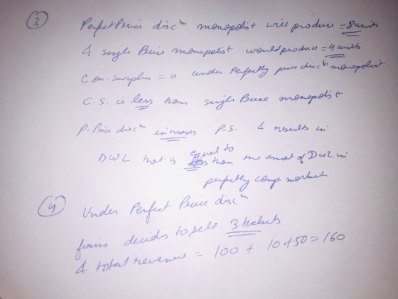 Perpetkruie disch monopolist will produce = sunits 4 sergle Price monopolist would produce = 4 units Con, surplus = o under p