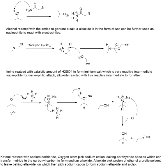 IN - H₂N - N II Z-I Alcohol reacted with the amide to genrate a salt, a alkoxide is in the form of salt can be further used a