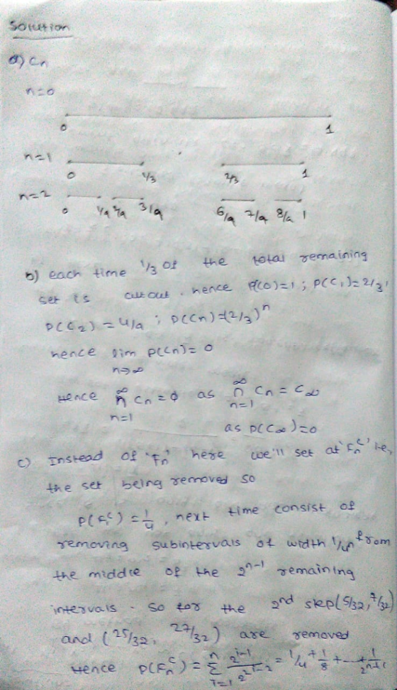 S0tt ton n公。 ) each time 1/3 of the total Temaining se ts Out as p(Ca)=0 Instead Kfn, he e ue, 11 set the ser being vennoved So p() nex ime consist op removing subintervaisuwHMtkPfr。m tHe middte he remaint .meva is . So tos the 2nd sep(932%) 321 32ase vemoved
