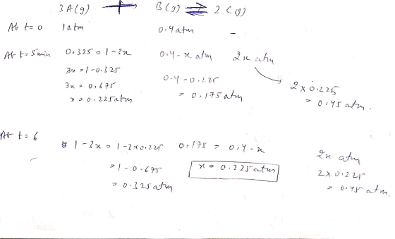 B(9) E 2 Ciga 3 A(9) latm Abtoo 0-4 atm Ab t=5mir On 325=1-30 04-re atm Quatu 3no 1-0.325 3 na 0,675 no0.22rahn ooy-0.22 20:1