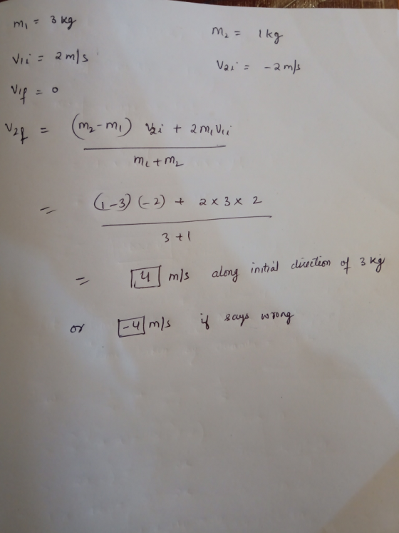m kg Vii2 m) Vi 2 m/s m-m 3 t mis alang initial cloedǐn억3ky 0T
