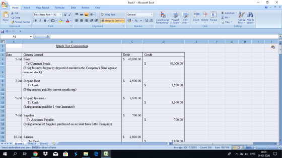 Book1 - Microsoft Excel - X Home Insert Page Layout Formulas Data Review View Cut Copy - General 1 Wrap Text Merge & Center 1