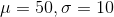 u= 50,0 = 10