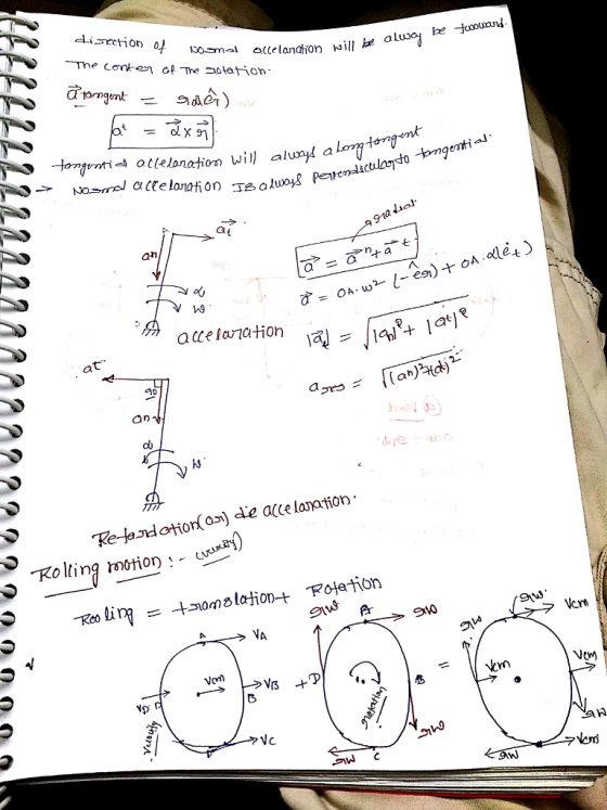 ition 0 The center! Of The 씌otation gra at acce la lation at 1ス) at an ch h3 -rolling motion :-w
