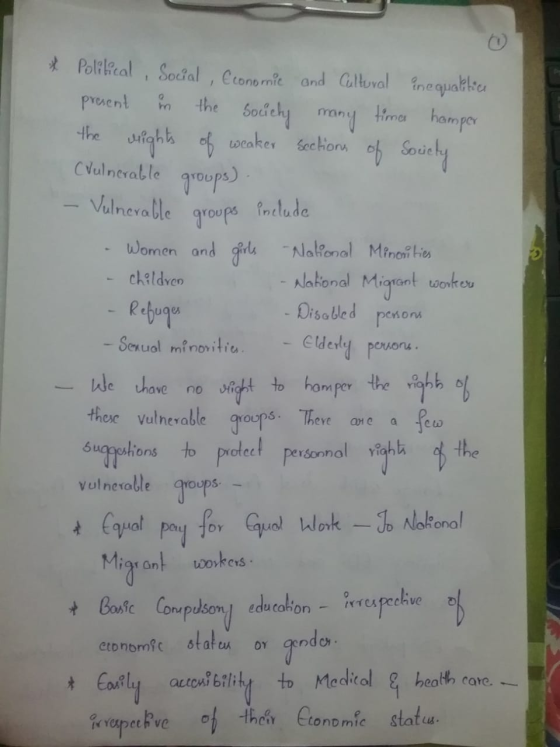 * Polilfcal, Soial , Cconomic and Cultural inequaktica prenent Himer hamper the Sodchy many the wiights of weaker Sechionn of