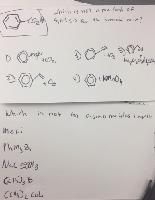 Which is not a method of synthesis for the benzoic