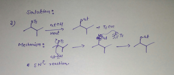 Solution ut 3) oTs 叶 TS 아! Heat 7s :TY Ne reaction,