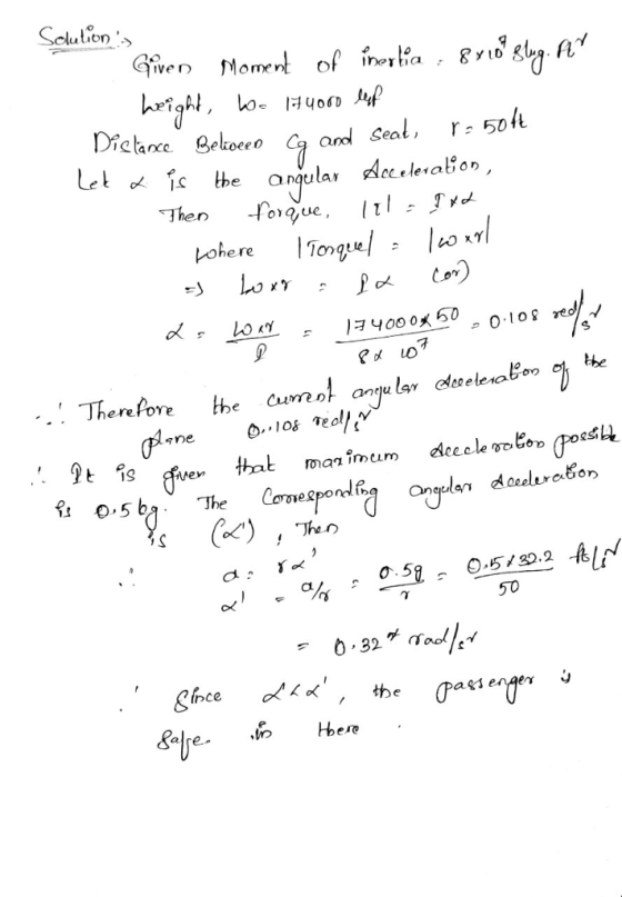 Solution nertia メ10 Let ๙ is the angular decelerat,on ere ereloYe Y CA 0. 5 50 <*the