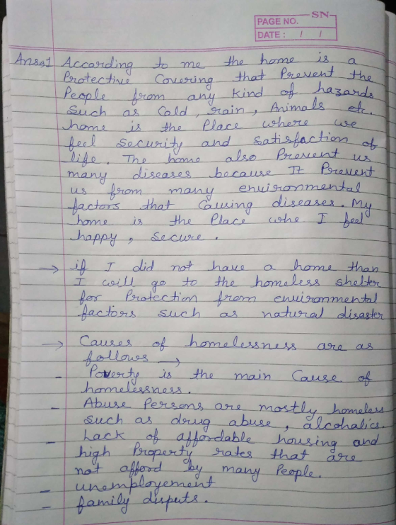 SN- PAGE NO DATE:I -to-me -the home Such a Cald rain Aai el uhami the and disease bacause that P la happy-g-Sec -4--1 did not have a hana o « S el such asnaturallisagke Abuse Pessams suc hnA /hng a.buAa alc al, al..」 , oncable 中1t