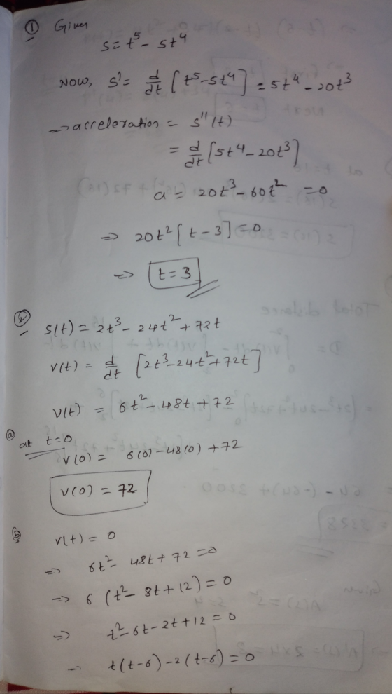 20+? | E-3] =0 0 Given si to st4 Now, sa te [ 15-544] 25th - 30t3 acceleration - slt) (5+4-2013) Collst at 20t3_6022 0 dt t=