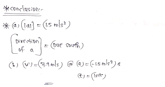conclusion: (a]-(iS mls) Die fion of Due sourh 17 a