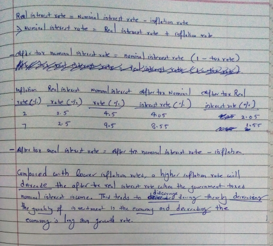 Reel in tearst sete = Nyminal interest rate - inflation rete Nomine interest rate - Real interest rate & inflation rate Landa