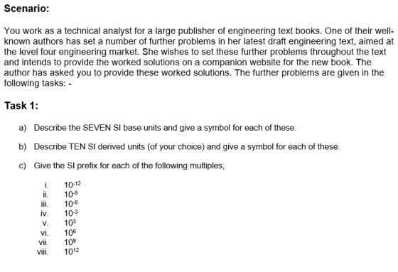 Scenario You Work As A Technical Analyst For A Large Publisher Of Engineering Text Books One 