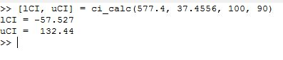 calc (577.4, 37.4556, 100, 90) >> [ICI, uC1] = ci 1CI-57.527 uC1 132 . 44 7 -