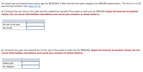 An asset was purchased three years ago for $130,000. It falls into the five-year category for MACRS depreciation. The firm is