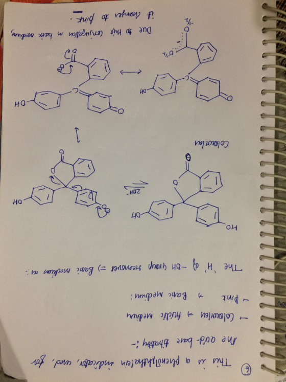 This a phenolphthalein indrato, undl, for Но OH 20h Colawi le