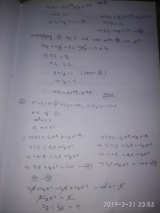 Multiplyng (A) by 4 久nd add uoith®, we geo- ヲ99 A E tc2e 2019-3-21 23:53