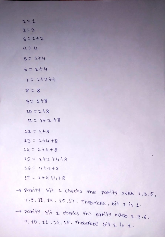 1 = 1 2-2 3=1+2 4 - 4 5 = 1t4 6=2+4 7= 1+2+4 88 g= 1+8 10 =2+8 11 - 1+2 +8 12 a 4t8 13 = 1+4+8 14 = 2+4+8 15 - 1+2 +4 +8 16 =