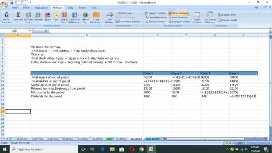 1.6.2020-31.12.2020 - Microsoft Excel Home Insert Page Layout X Formulas Data Review View fr 2 Insert Function AutoSum Recent