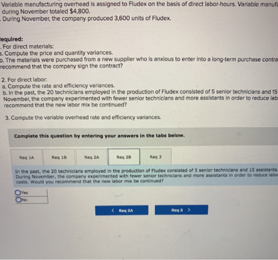 Variable manufacturing overhead is assigned to Fludex on the basis of direct labor-hours. Variable manufa during November tot