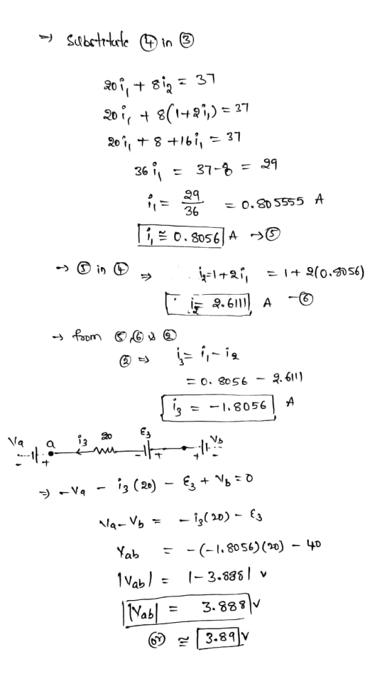 - Substitute 4 in (3 201, + 8iq = 37 201, +8(1+2i,) = 27 201, + 8 +161, = 37 36 i, = 37-8 = 29 1 = 29 0.80 5555 A 36 1, § 0.8