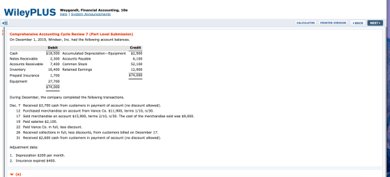 WileyPLUS het system Announcements Weygandt, Financial Accounting, 10e Help System Announcements CALCULATOR PRINTER VERSION B