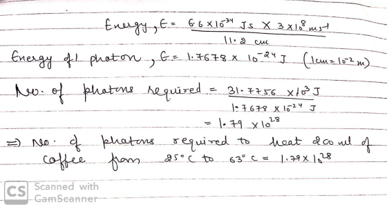 -_-Energy, E = 6.6 X 1624 Js X 3x10 mest - 112cue - Energy of photon, 62 1:3678.x. 10-24 J_(lamz 10-2 m) vo. of khatons requi