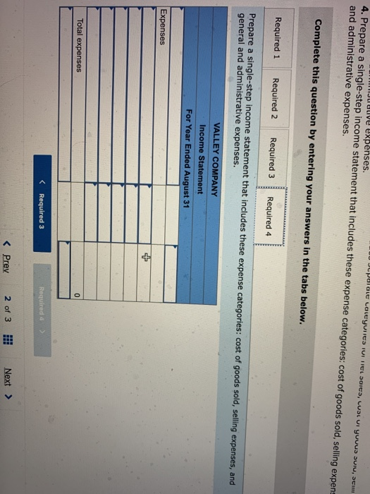 U pore coegit TUI HIEL SOE), LULUI yovus buiu, en M uuuve expenses. 4. Prepare a single-step income statement that includes t