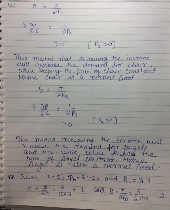 - ac 2 I 0 [ Pe >o] This means that increasing the income cuill increase the demand for chair while keeping the price of chai