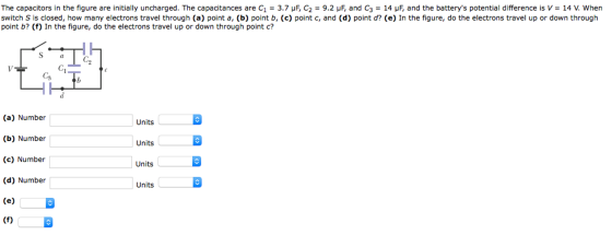The capacitors in the figure are initially uncharg