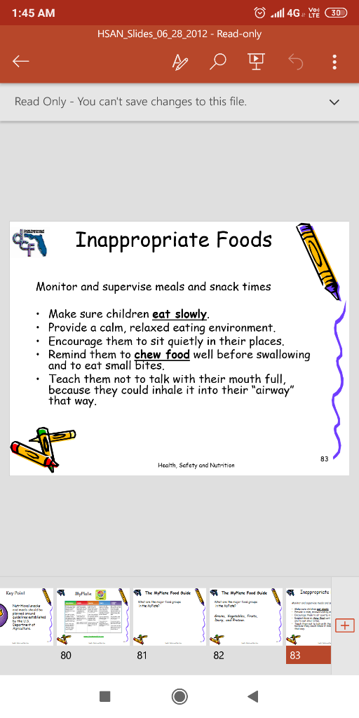 1:45 AM HSAN_Slides_06_28_2012 - Read-only Read Only - You cant save changes to this file Inappropriate Foods Monitor and su